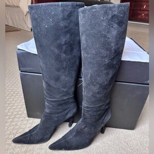 Elegant Gucci suede Black Knee-High Women's Boots